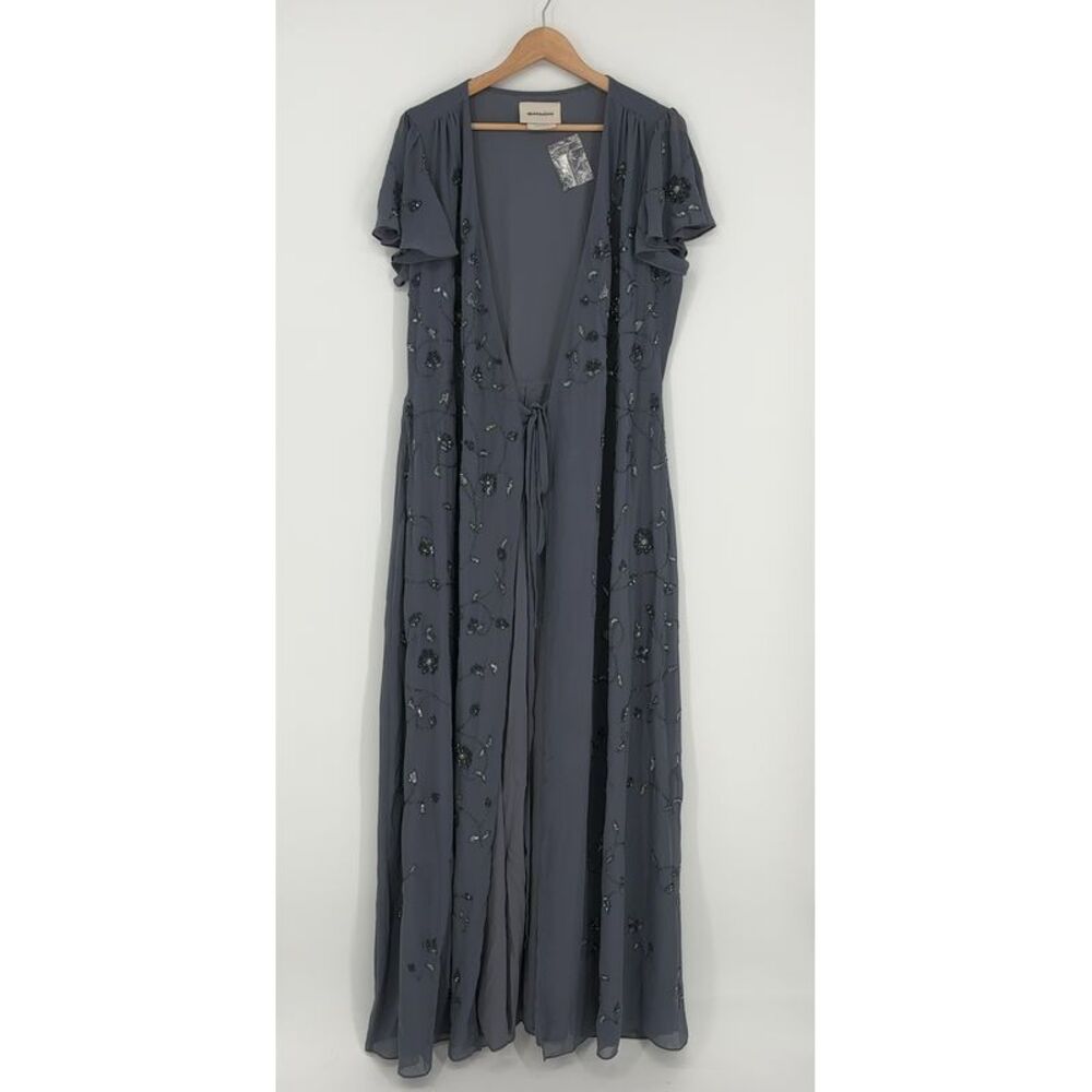 ANTHROPOLOGIE X BHLDN BHLDN Plymouth Maxi Dress – Sequin Floral Embellished
